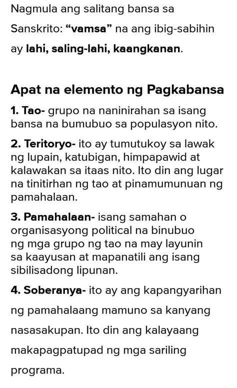 Bansa Meaning .